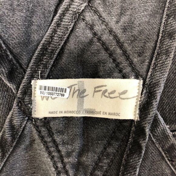 Free People Charcoal Denim Romper - Picture 11 of 16